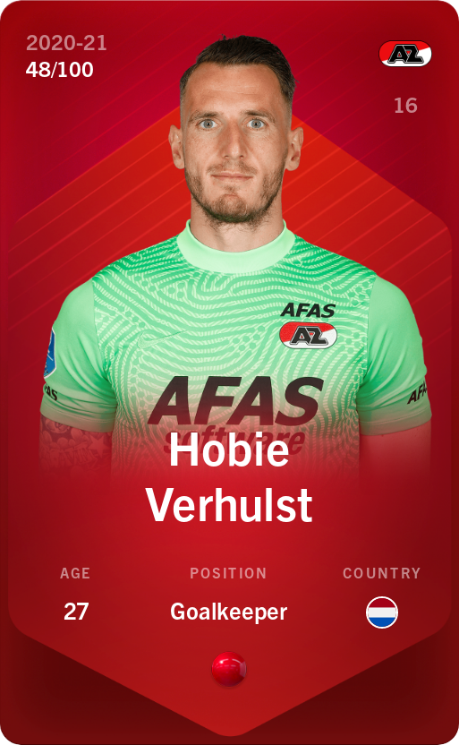Sorare - Sorare Official - Hobie Verhulst 2020-21 • Rare 48/100 - NFT # 18556054528664449714645716419847871929379351211767701167839644705287620084543