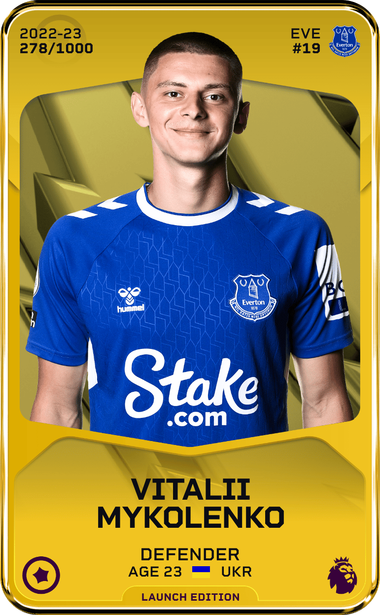 Vitalii Mykolenko 2022-23 • Limited 278/1000