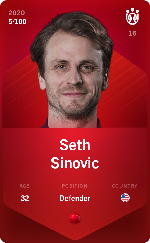 Sorare - Sorare Official - Seth Sinovic 2020-21 • Rare 5/100 - NFT # 39320443306529124126203733552452802557679764734547968682700441374929389012504