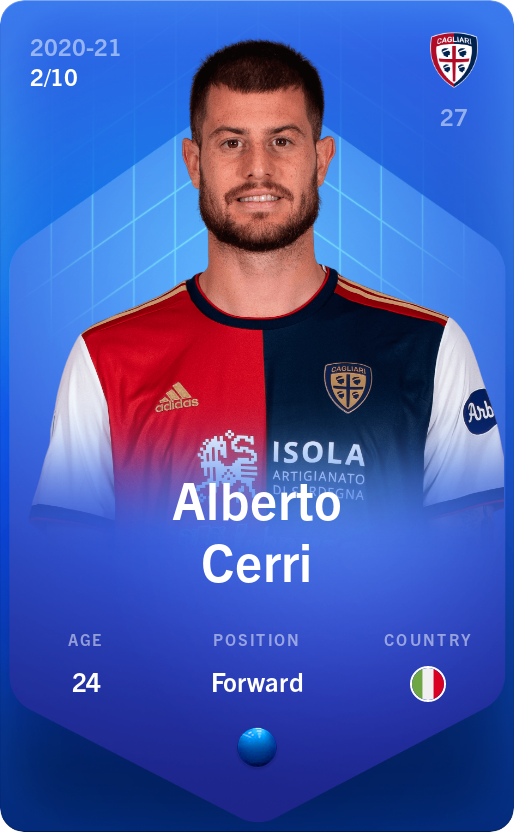 Sorare - Sorare Official - Alberto Cerri 2020-21 • Super Rare 2/10 - NFT # 41946854859550639816933934234176050051338883052320662082064636466247259722801
