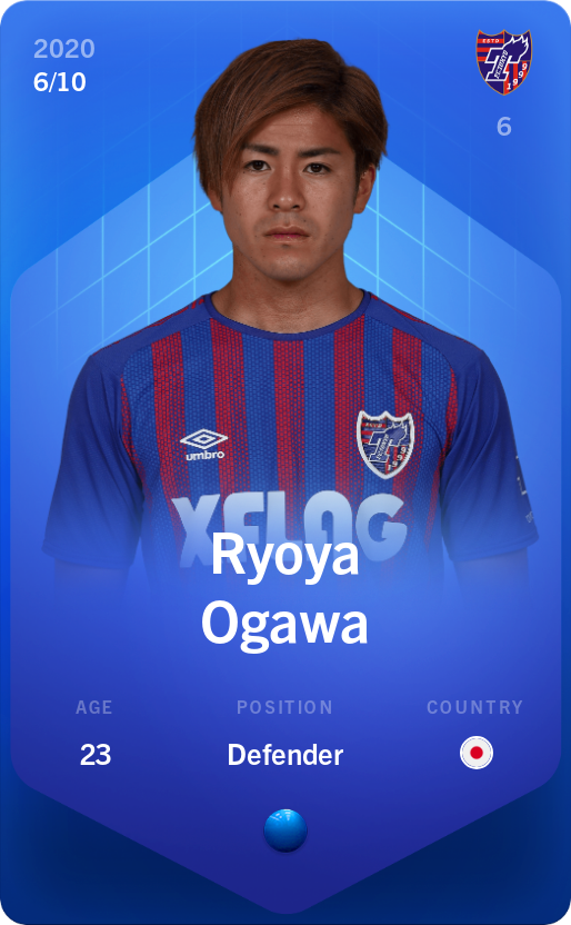 Sorare - Sorare Official - Ryoya Ogawa 2020-21 • Super Rare 6/10 - NFT # 45769779386431530086533274910343279631235255710276519600032587926845253305548