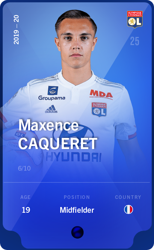 Sorare - Sorare Official - Maxence Caqueret 2019-20 • Super Rare 6/10 - NFT # 10672283044531727445906521067006159489907075269126711059240011584958629902143