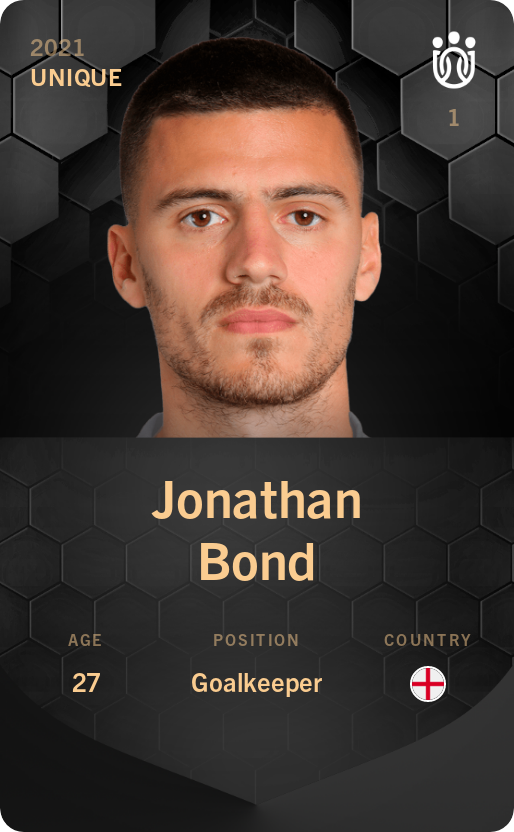 Sorare - Sorare Official - Jonathan Bond 2021-22 • Unique - NFT # 19145103197971674056559367575933354573475349051527803031509416111594970631649