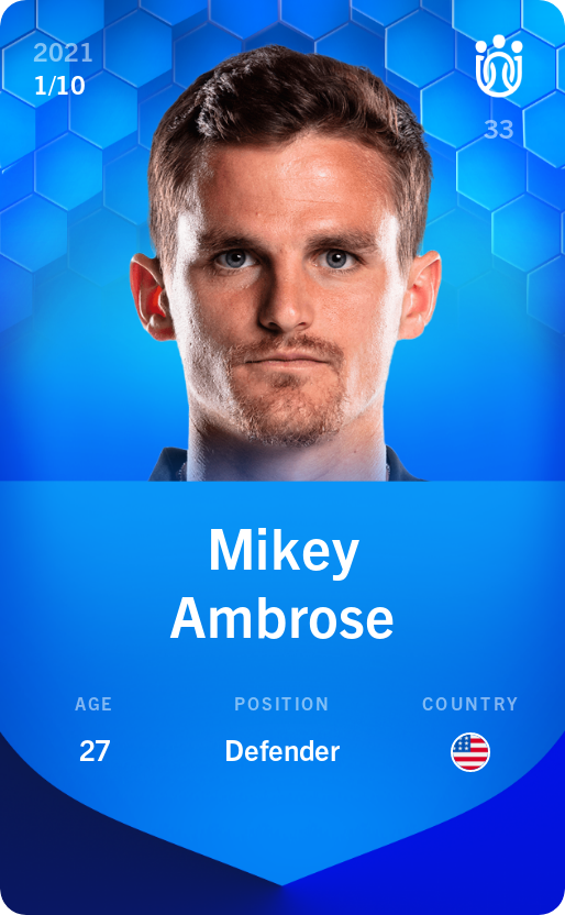 Sorare - Sorare Official - Mikey Ambrose 2021-22 • Super Rare 1/10 - NFT # 107169101202632207566446952178127416066577657866475426129901002757775864753655