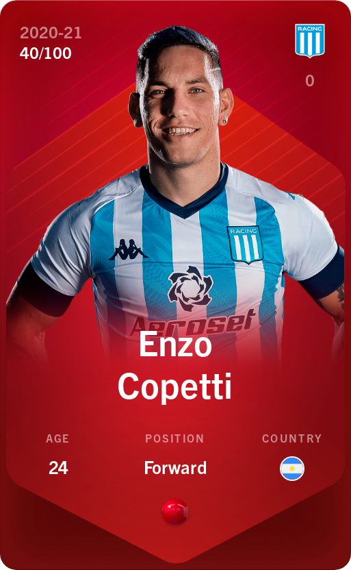 Sorare - Sorare Official - Enzo Copetti 2020-21 • Rare 40/100 - NFT # 193388259903100994523471004653981472966326141248477978006934758418734347251