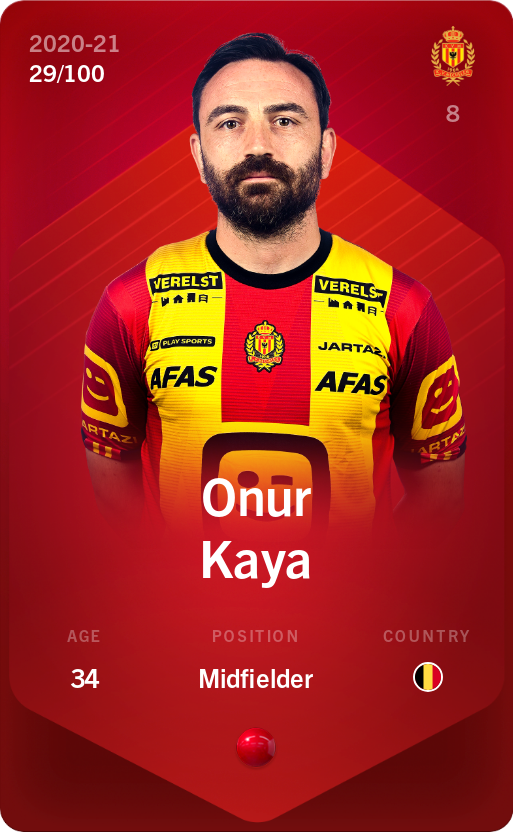 Sorare - Sorare Official - Onur Kaya 2020-21 • Rare 29/100 - NFT # 38354552767845683201217580565314573347173455590930153859330004310088551954153