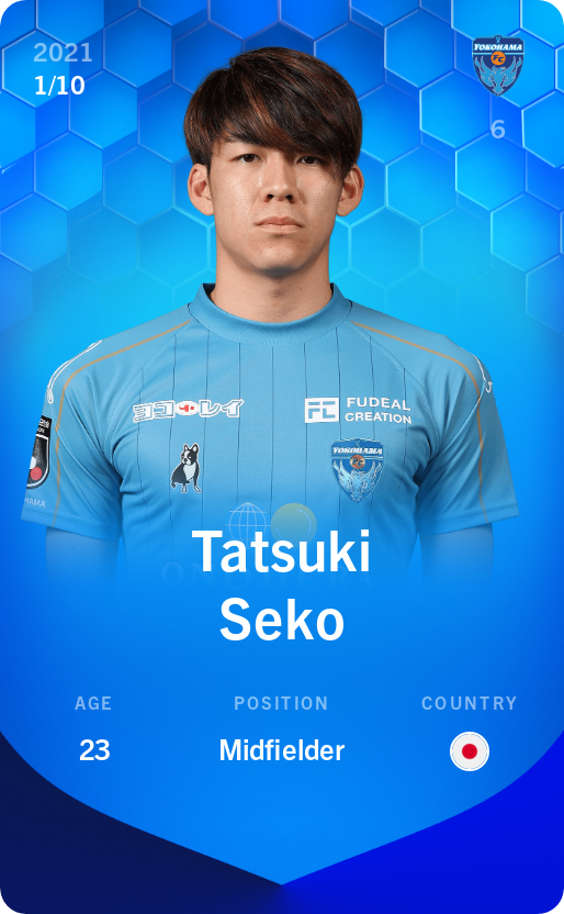 Sorare - Sorare Official - Tatsuki Seko 2021-22 • Super Rare 1/10 - NFT # 59507782924576781020764817305483008932994872474138839762769037388110639690874