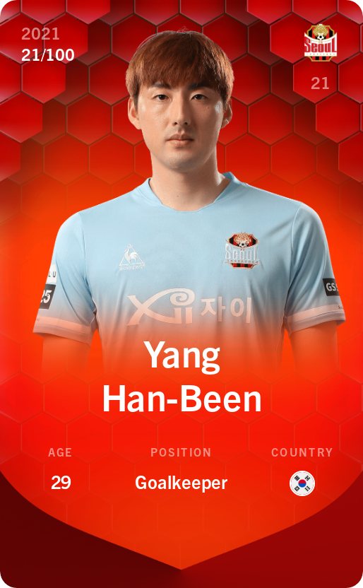 Sorare - Sorare Official - Yang Han-Been 2021-22 • Rare 21/100 - NFT # 17428988514457731170292171876859793515387192539503998021171211089349386982020