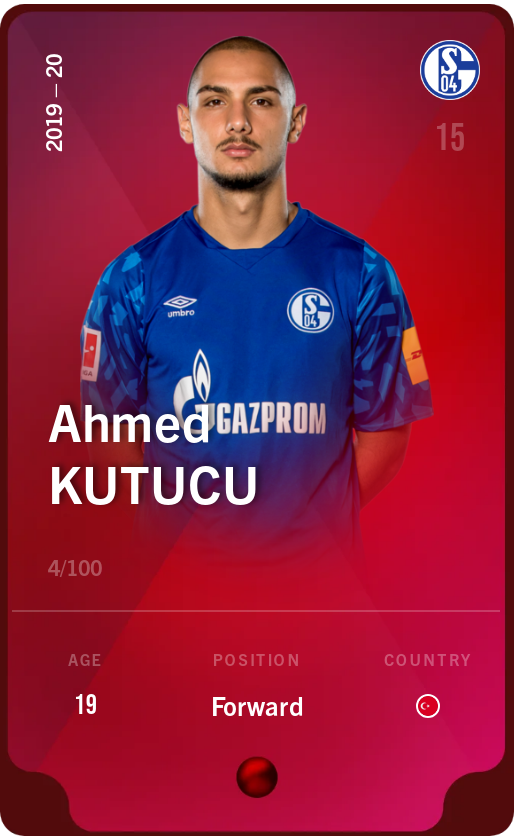 Sorare - Sorare Official - Ahmed Kutucu 2019-20 • Rare 4/100 - NFT # 25280470736306570240238056761974666663446022407884139099973240664380533285397