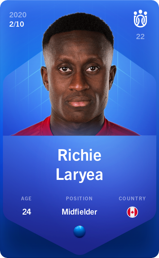 Sorare - Sorare Official - Richie Laryea 2020-21 • Super Rare 2/10 - NFT # 107718864108933178944352570625681342575967931696918785710478280035453799150241