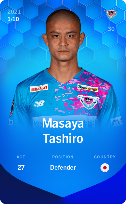 Sorare - Sorare Official - Masaya Tashiro 2021-22 • Super Rare 1/10 - NFT # 53843097920027012524540440041755875530266427935226992534652507767303673816251