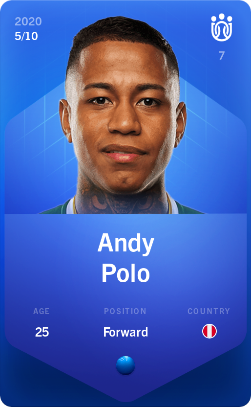 Sorare - Sorare Official - Andy Polo 2020-21 • Super Rare 5/10 - NFT # 82329469064690573421251413187725794941596376782128831564383638264403758302060