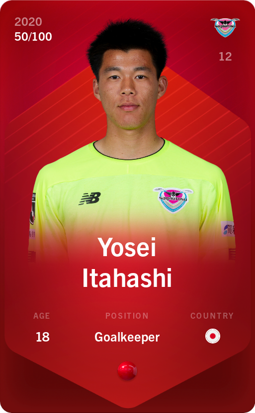 Sorare - Sorare Official - Yosei Itahashi 2020-21 • Rare 50/100 - NFT # 14507636557553094042358053447736583533132814986221808901341758649295133720581