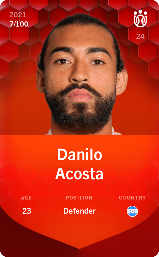 Sorare - Sorare Official - Danilo Acosta 2021-22 • Rare 7/100 - NFT # 93584397283704111519784131701785570601760877931577555898586781323568493749879