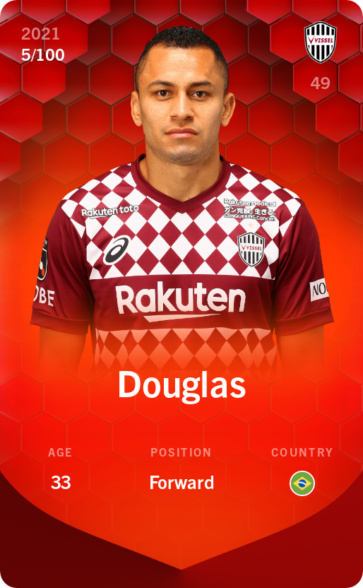 Sorare - Sorare Official - Douglas 2021-22 • Rare 5/100 - NFT # 33766172560703162027771500283995191523653914509837681551753454572116164814109