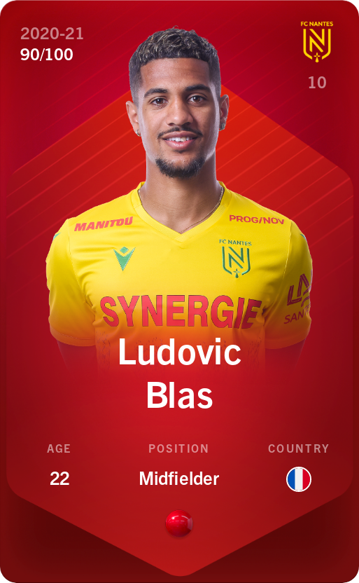 Sorare - Sorare Official - Ludovic Blas 2020-21 • Rare 90/100 - NFT # 23654584652496167259449057614941449766215660420313104564694294316526078833331