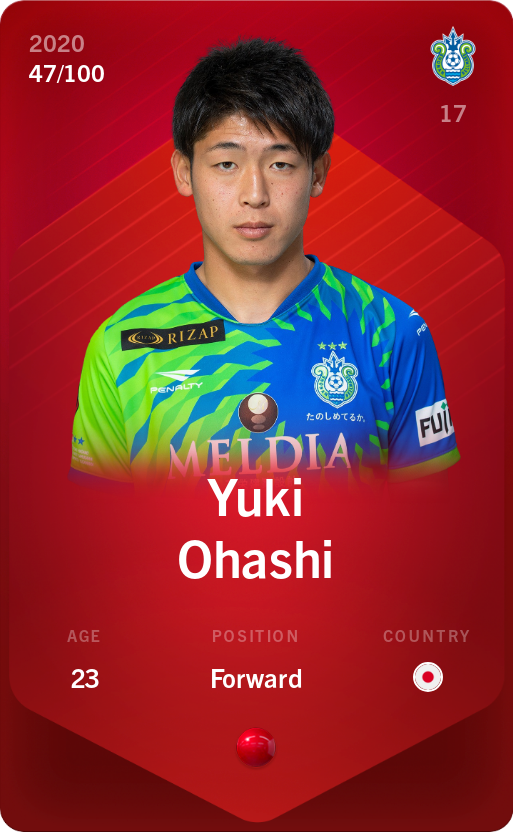 Sorare - Sorare Official - Yuki Ohashi 2020-21 • Rare 47/100 - NFT # 95789521546164838733904521532648890252639091959209842024870753873290606400150