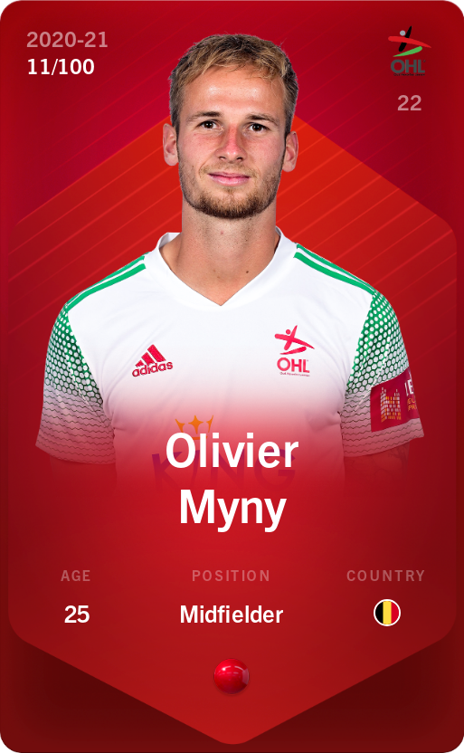 Sorare - Sorare Official - Olivier Myny 2020-21 • Rare 11/100 - NFT # 55017899794597527577007657923184916262142776540555018325244073200972811602296