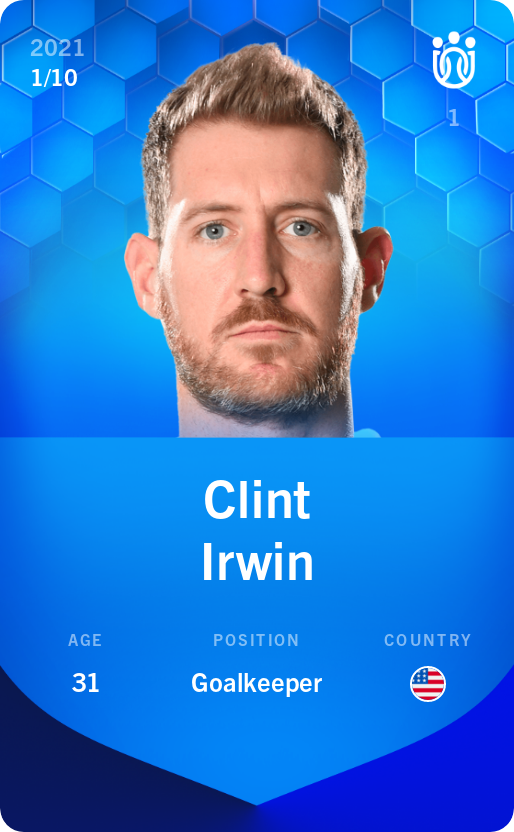 Sorare - Sorare Official - Clint Irwin 2021-22 • Super Rare 1/10 - NFT # 12265284227267138264077937252934961165629763502087570497220442296198456920676