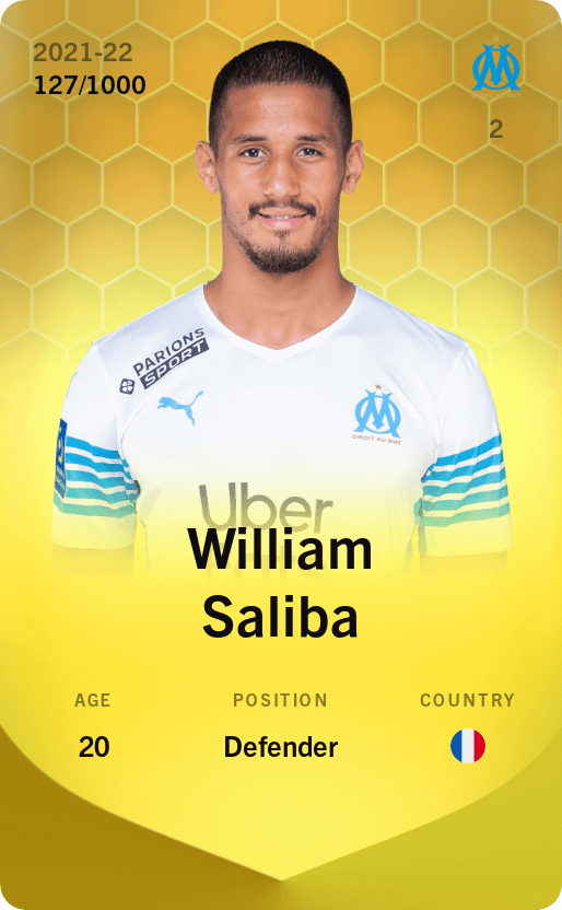 William Saliba 2021-22 • Limited 127/1000