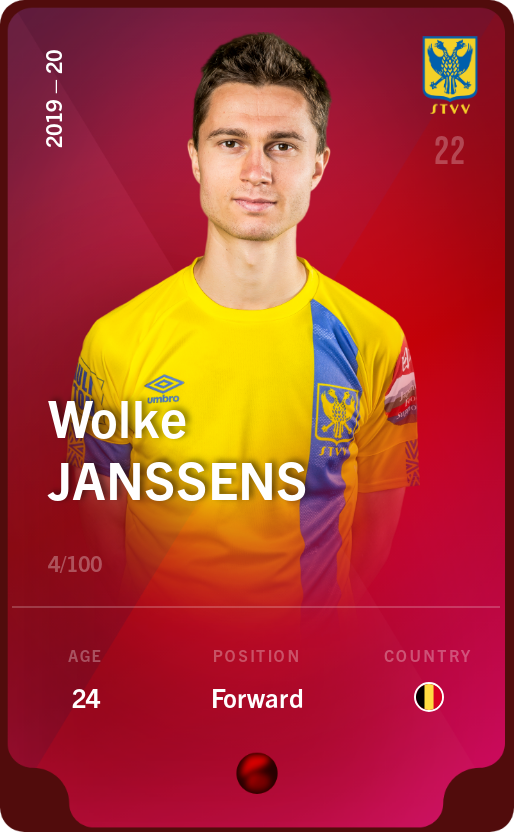 Sorare - Sorare Official - Wolke Janssens 2019-20 • Rare 4/100 - NFT # 30476240488362469965468620717398444597360025563930750496074557051753836205484