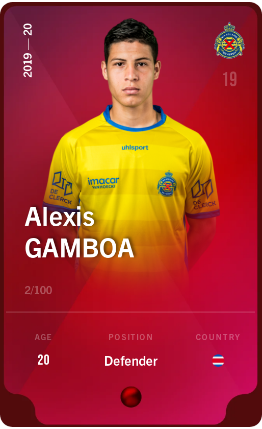 Sorare - Sorare Official - Alexis Gamboa 2019-20 • Rare 2/100 - NFT # 94384449196042888195462496247966302620109918828854615556641286785447638971637