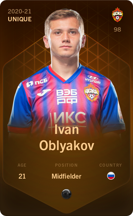 Sorare - Sorare Official - Ivan Oblyakov 2020-21 • Unique - NFT # 10457915311496017175900009601010098859995823356728419075306469934247204424747