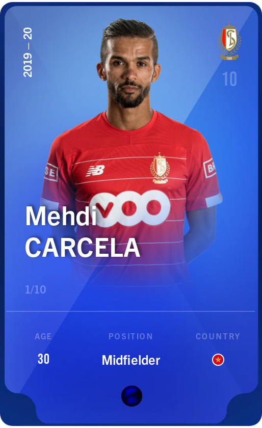 Sorare - Sorare Official - Mehdi Carcela 2019-20 • Super Rare 1/10 - NFT # 11478364836802714463951288087361017512555849238686961015622638756577615189304