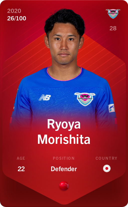 Sorare - Sorare Official - Ryoya Morishita 2020-21 • Rare 26/100 - NFT # 111091259868697278885558114352233415027617054388745753739640555295021846043572