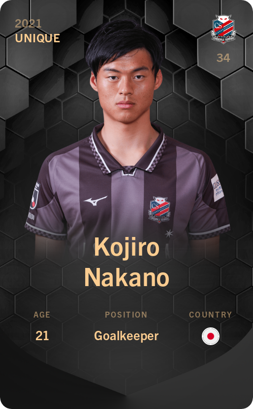 Sorare - Sorare Official - Kojiro Nakano 2021-22 • Unique - NFT # 84751151639669269542425913048577557061553111391920858356672776504878906354763