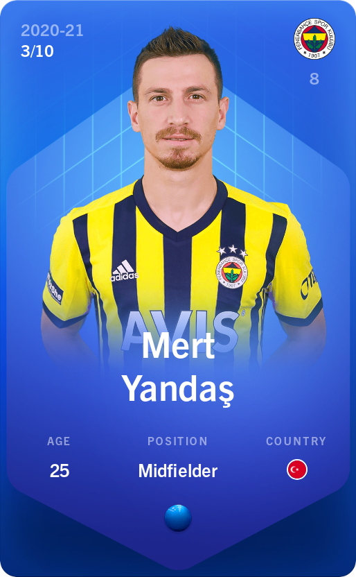 Sorare - Sorare Official - Mert Yandaş 2020-21 • Super Rare 3/10 - NFT # 80939131096590932989652491837202330178215082510926365710922101528165176284460
