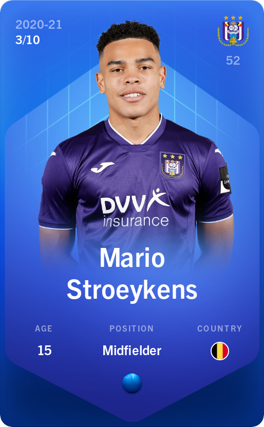 Sorare - Sorare Official - Mario Stroeykens 2020-21 • Super Rare 3/10 - NFT # 8052360948323679915243088503169887954131703005407792989310157399074069286578
