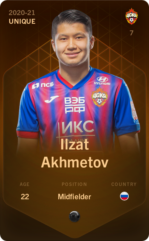 Sorare - Sorare Official - Ilzat Akhmetov 2020-21 • Unique - NFT # 72694198474739685100019714355298232485702339403915736834240331524446547916376