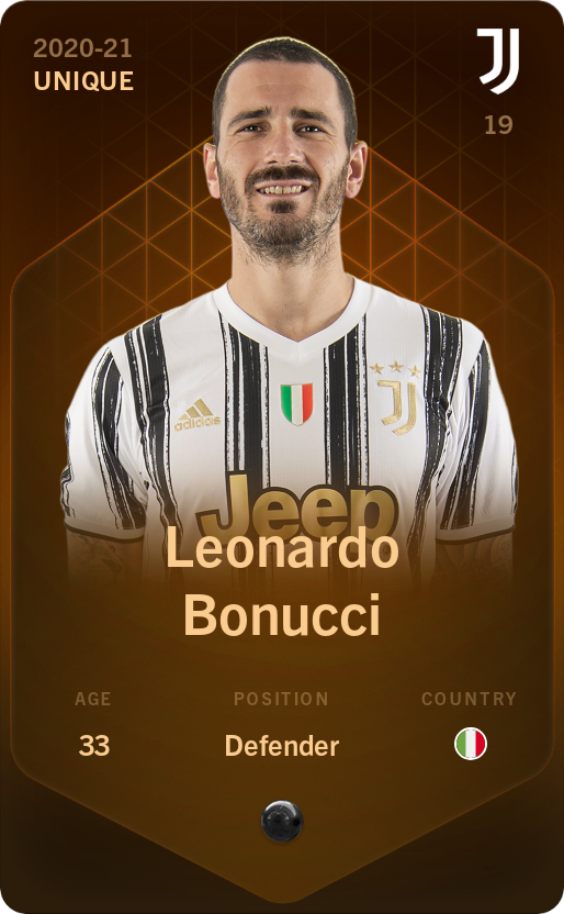 Sorare - Sorare Official - Leonardo Bonucci 2020-21 • Unique - NFT # 84941014419145242866396839099567578277026864533541422107660744791433332499030
