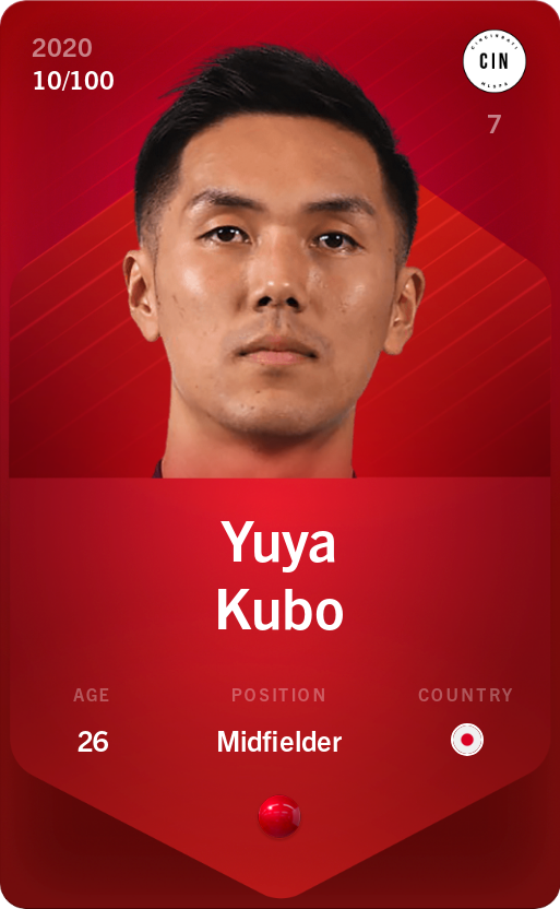 Sorare - Sorare Official - Yuya Kubo 2020-21 • Rare 10/100 - NFT # 39321149248613848903723897667683443379812302808445210844356622642862446521835