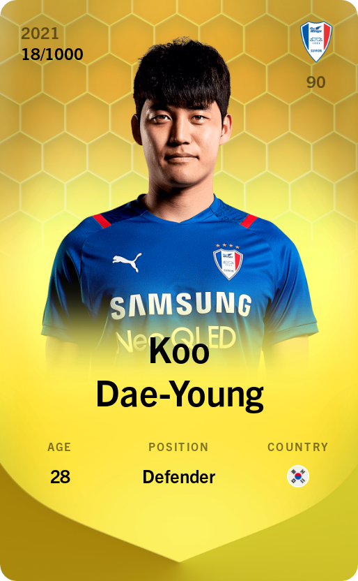 Sorare - Sorare Official - Koo Dae-Young 2021-22 • Limited 18/1000 - NFT # 111750273041663441564540532370562547422333516307876828923630713840984784565748