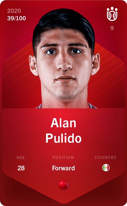 Sorare - Sorare Official - Alan Pulido 2020-21 • Rare 39/100 - NFT # 102042791265979247390589655983034171228092408586727219099426498206456793007506
