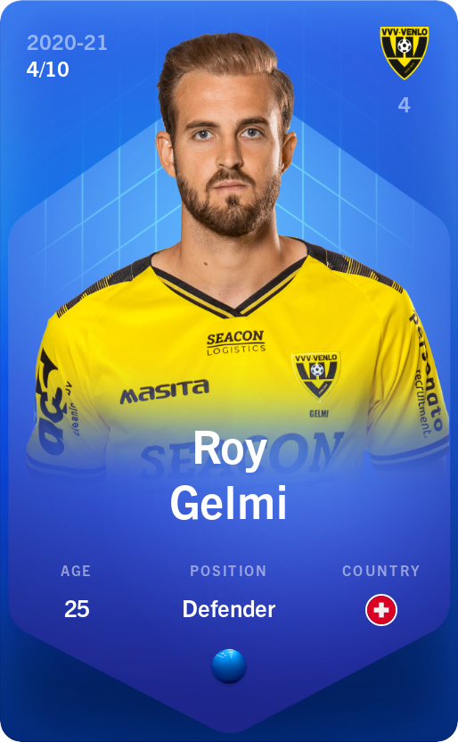 Sorare - Sorare Official - Roy Gelmi 2020-21 • Super Rare 4/10 - NFT # 6306285876248011794535305355645348728788580716842044133412066343972769541628