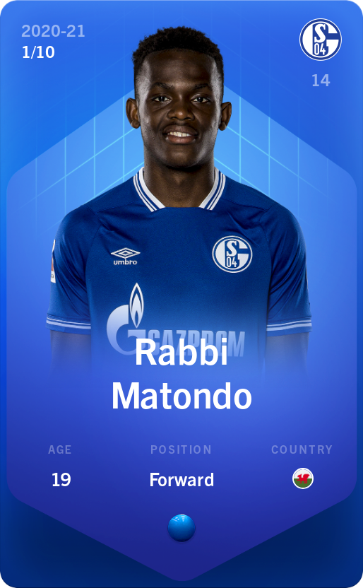 Sorare - Sorare Official - Rabbi Matondo 2020-21 • Super Rare 1/10 - NFT # 11902366120326903959421257684323687432417577819904297119337456323343141738962