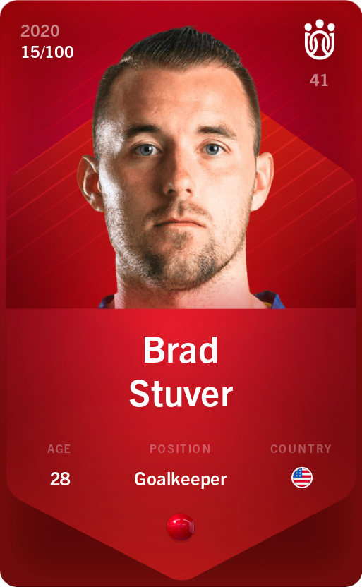 Sorare - Sorare Official - Brad Stuver 2020-21 • Rare 15/100 - NFT # 62164652121399633947692825653873121777049116326673380197842829935791112144093