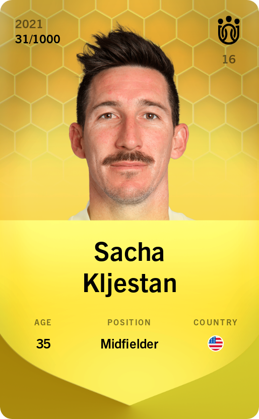 Sorare - Sorare Official - Sacha Kljestan 2021-22 • Limited 31/1000 - NFT # 11556816211008430413450011010773803138448820249941670555766728966196910385398