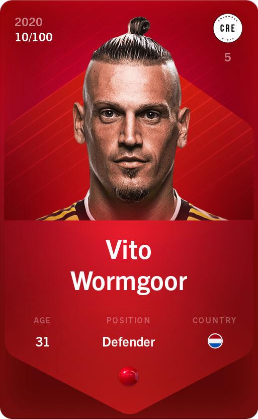 Sorare - Sorare Official - Vito Wormgoor 2020-21 • Rare 10/100 - NFT # 25264281064771037350160529436665390792296937990430705663061632067633960998326