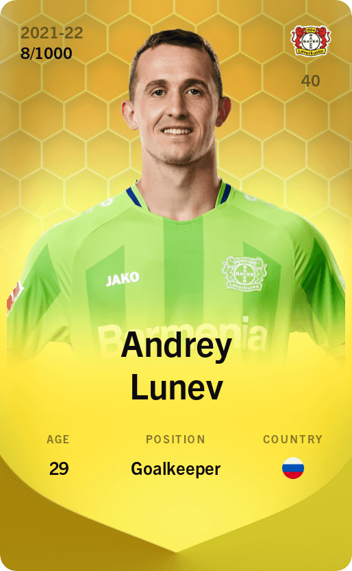 Andrey Lunev 2021-22 • Limited 8/1000