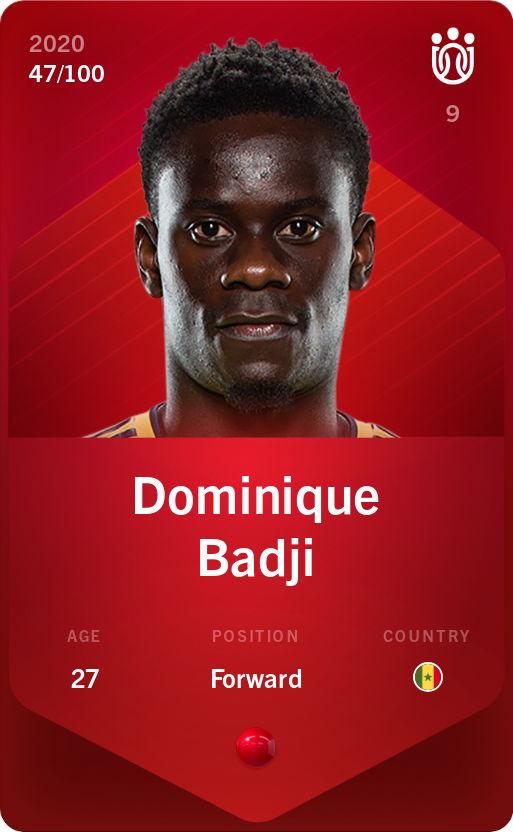 Sorare - Sorare Official - Dominique Badji 2020-21 • Rare 47/100 - NFT # 78536305553361097278275163438311863503786029432998617198842257525401341555661