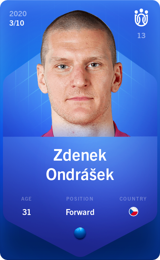 Sorare - Sorare Official - Zdenek Ondrášek 2020-21 • Super Rare 3/10 - NFT # 60816155833907521849420295045426553089505828031545116799923660221012362492088