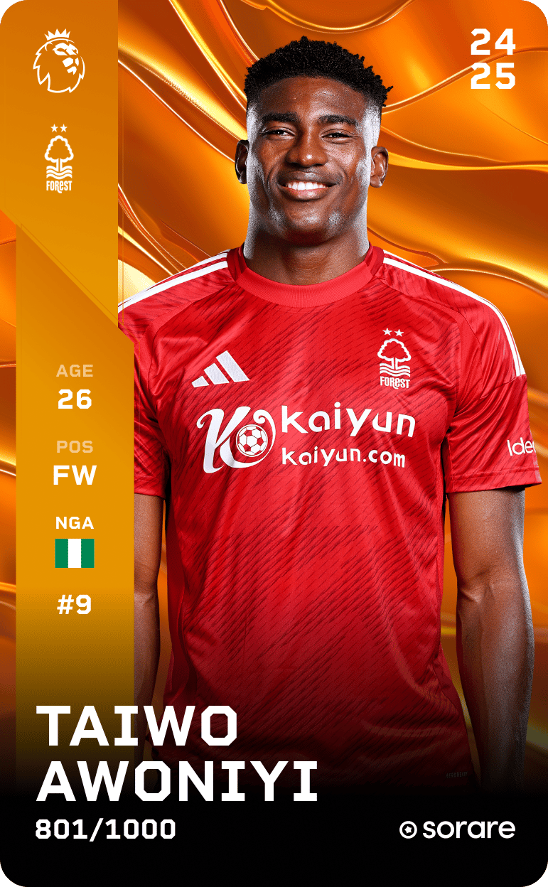 Taiwo Awoniyi 2024-25 • Limited 801/1000