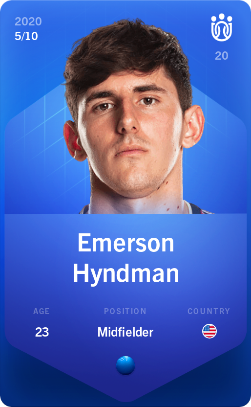 Sorare - Sorare Official - Emerson Hyndman 2020-21 • Super Rare 5/10 - NFT # 46155165503201856272065959902766117330072434076190864854913834227325892997473