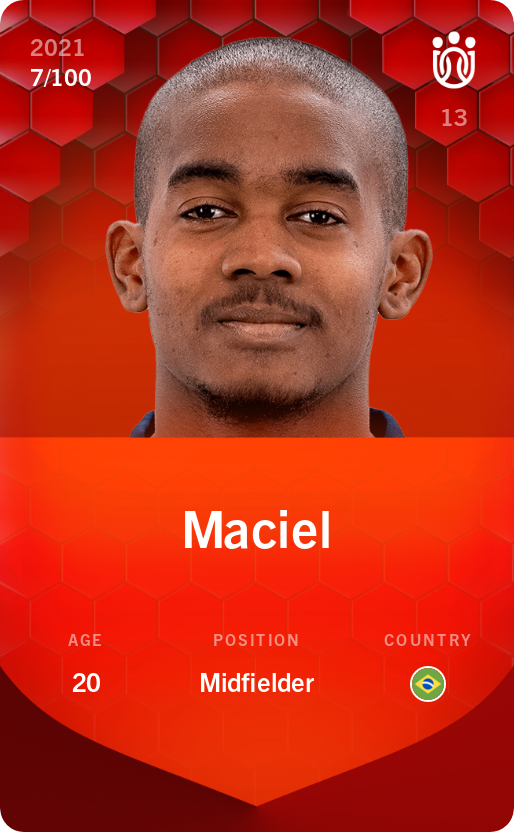 Sorare - Sorare Official - Maciel 2021-22 • Rare 7/100 - NFT # 5222481792028337621429187679099868978375621359455582014782025739601950622975