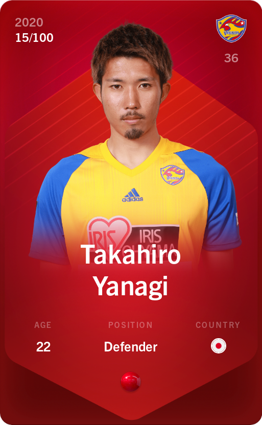 Sorare - Sorare Official - Takahiro Yanagi 2020-21 • Rare 15/100 - NFT # 82241659215422136496063424373344729513644976312331857059326614392408914208899