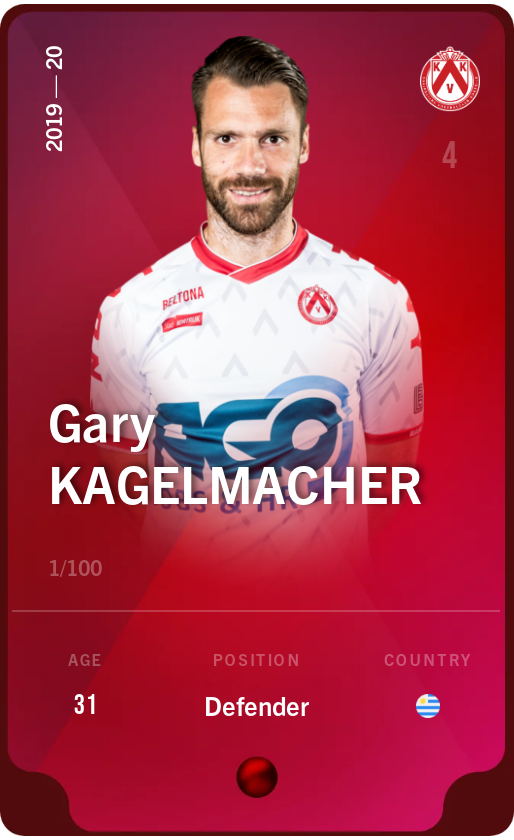 Sorare - Sorare Official - Gary Kagelmacher 2019-20 • Rare 1/100 - NFT # 57713511811018694963485407628718153738191690608646352247986468376357405383382